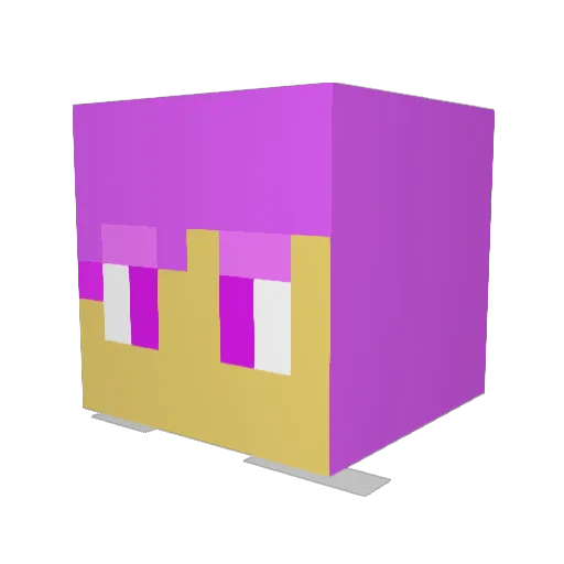 cherrpres6 Minecraft avatar head, 3D render