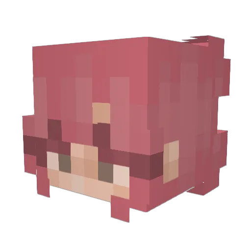 cherrrypie Minecraft avatar head, 3D render