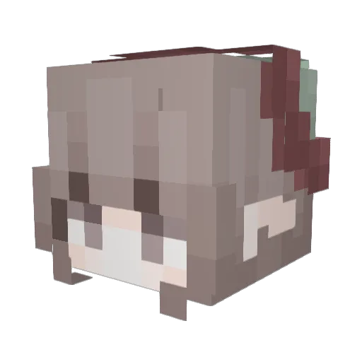 cherrryt Minecraft avatar head, 3D render