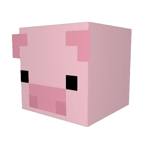 cherrup Minecraft avatar head, 3D render
