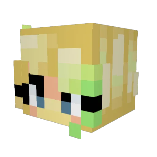 cherry0314 Minecraft avatar head, 3D render