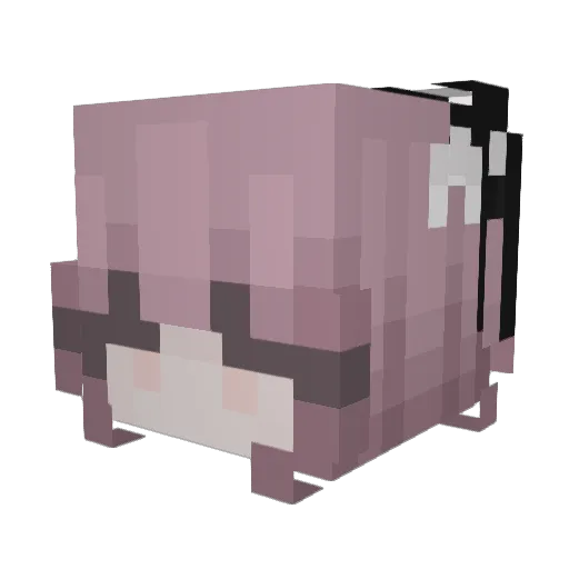 cherry08888 Minecraft avatar head, 3D render