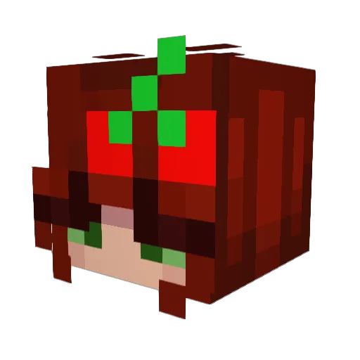 cherry2boom Minecraft avatar head, 3D render