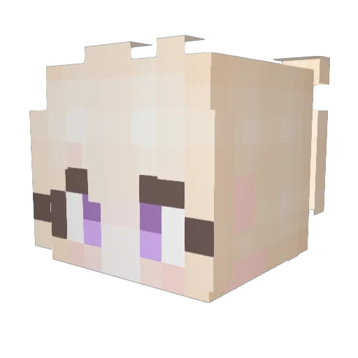 cherry_be Minecraft avatar head, 3D render