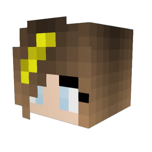 cherry_duck Minecraft avatar head, 3D render