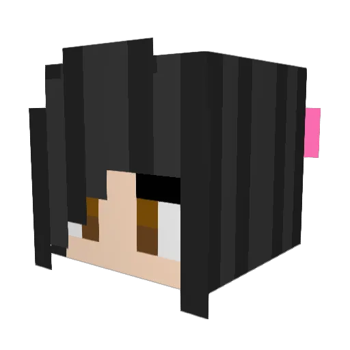 cherry_latte Minecraft avatar head, 3D render