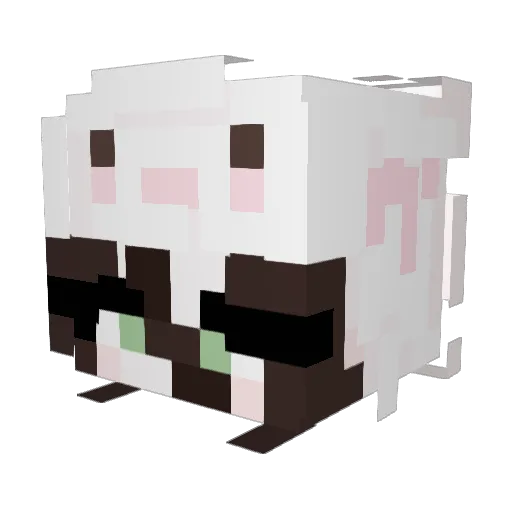 cherry_pixie Minecraft avatar head, 3D render