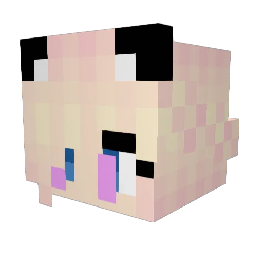 cherry_vanilla Minecraft avatar head, 3D render