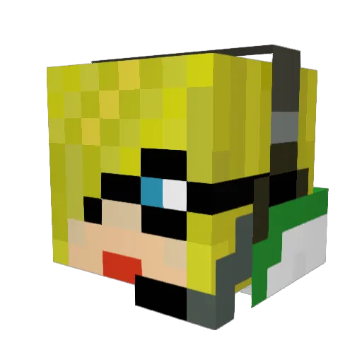 cherryade7 Minecraft avatar head, 3D render