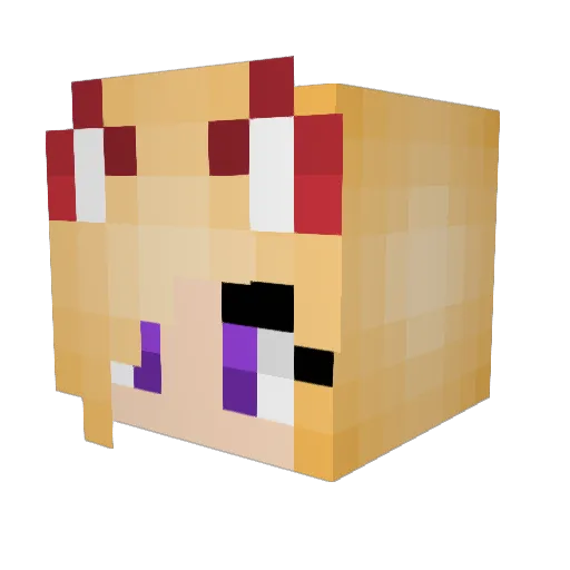 cherryandcoke Minecraft avatar head, 3D render