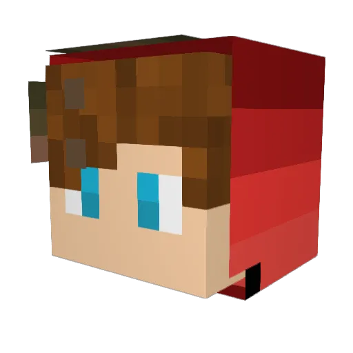 cherryandkola Minecraft avatar head, 3D render