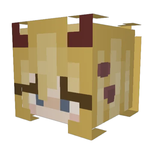 cherryarrow Minecraft avatar head, 3D render