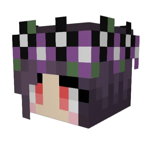 cherrycolax3 Minecraft avatar head, 3D render