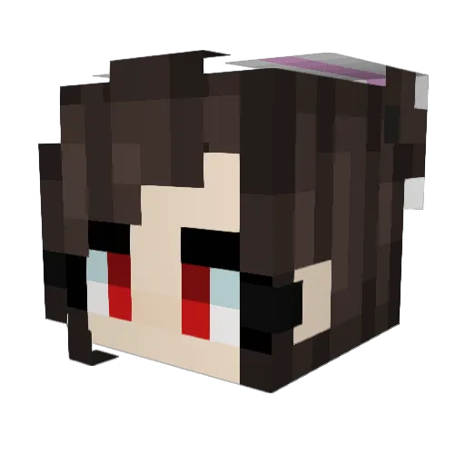 cherryfear Minecraft avatar head, 3D render