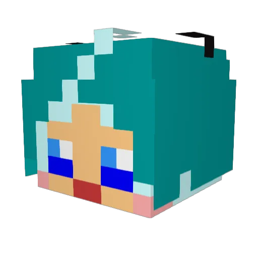cherryfox037 Minecraft avatar head, 3D render