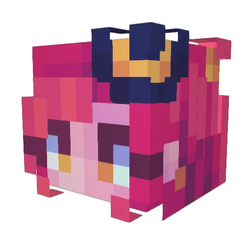 cherryl3monade Minecraft avatar head, 3D render