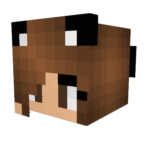 cherrylolipop Minecraft avatar head, 3D render