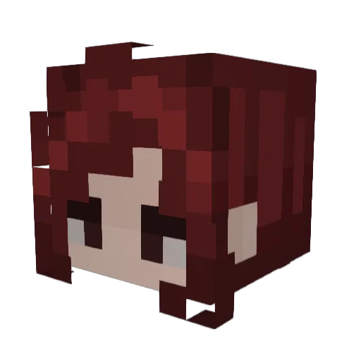 cherrymolk Minecraft avatar head, 3D render