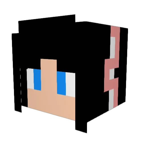 cherryrosaaa Minecraft avatar head, 3D render
