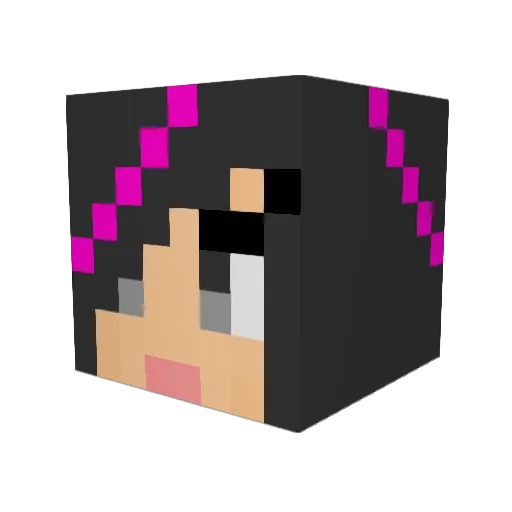 cherrysauras Minecraft avatar head, 3D render