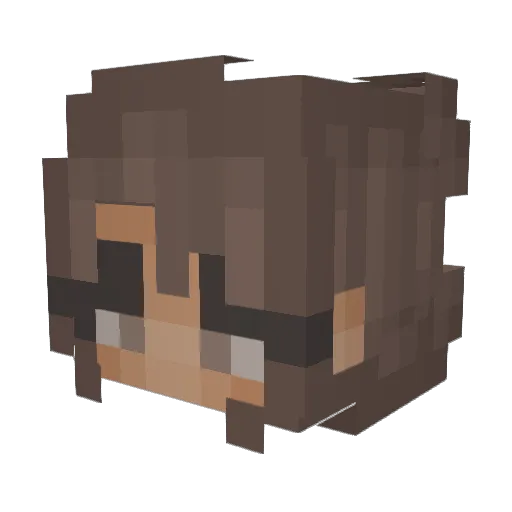 cherrysien Minecraft avatar head, 3D render