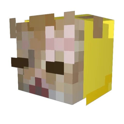 cherrysncream Minecraft avatar head, 3D render