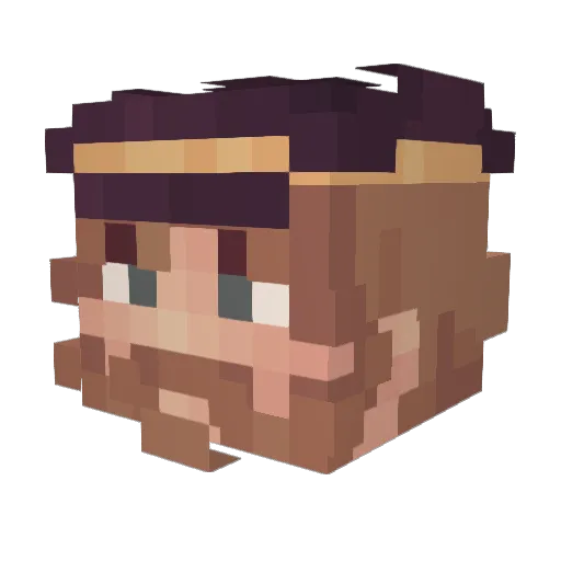 cherrysodaaaa Minecraft avatar head, 3D render