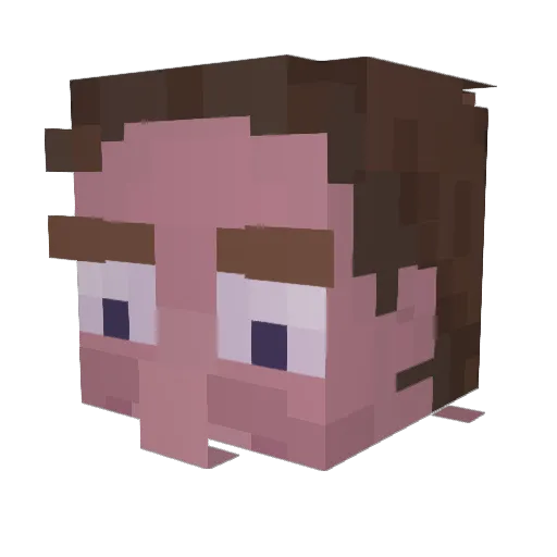cherrytictacs Minecraft avatar head, 3D render