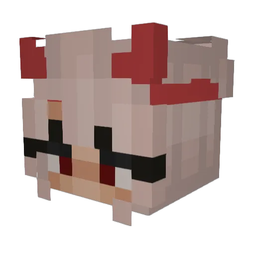 cherrywbu Minecraft avatar head, 3D render