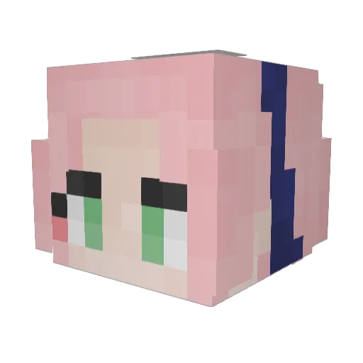 cherrywolf1990 Minecraft avatar head, 3D render