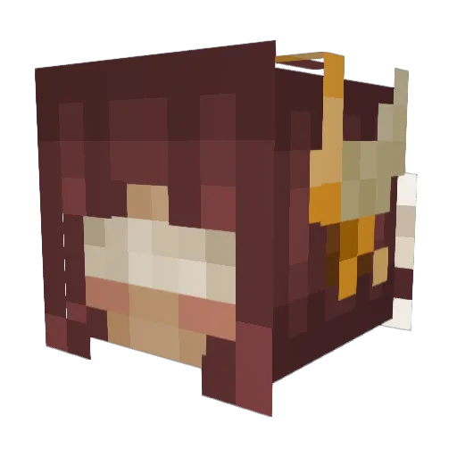 cherryxlady Minecraft avatar head, 3D render