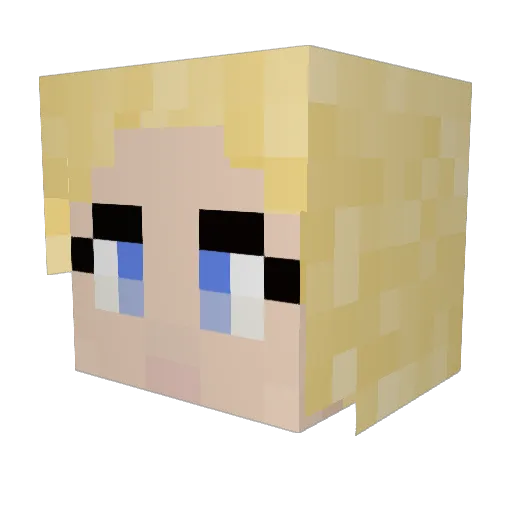 cherryys Minecraft avatar head, 3D render