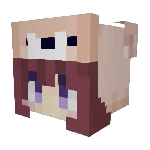 cherryyuh Minecraft avatar head, 3D render