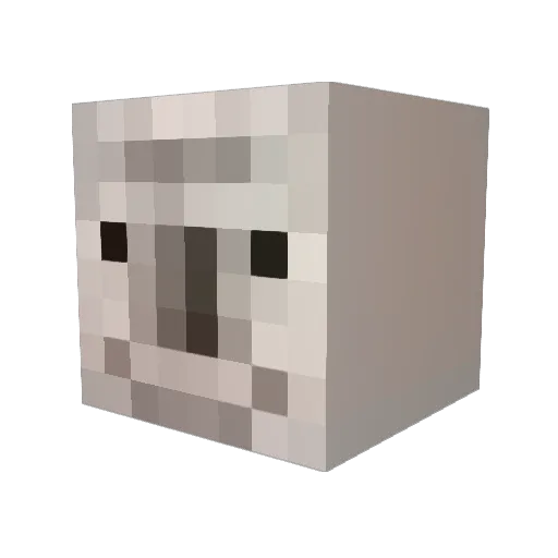 chersiu Minecraft avatar head, 3D render