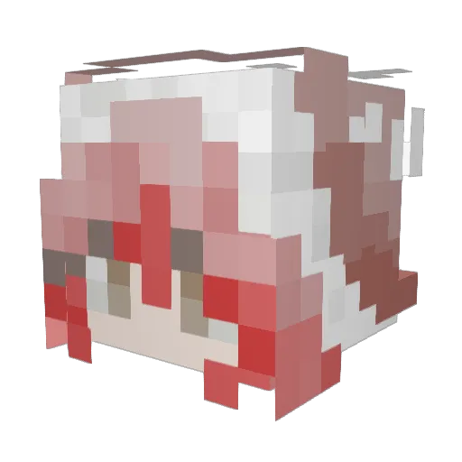 cherylljx Minecraft avatar head, 3D render
