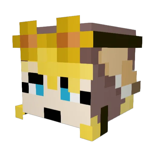 chespresso Minecraft avatar head, 3D render