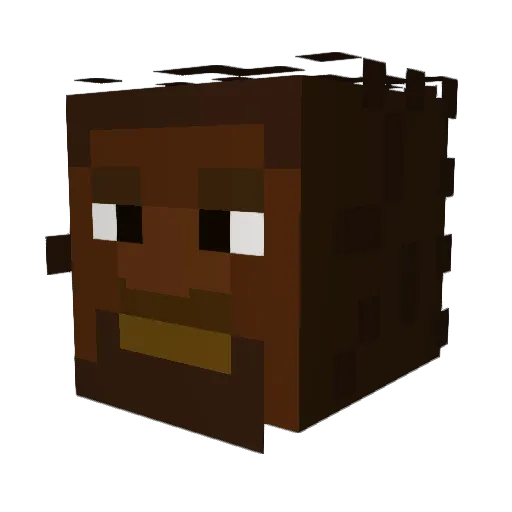 chessvariant Minecraft avatar head, 3D render
