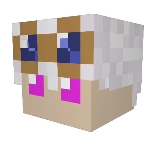 chestkeeper2 Minecraft avatar head, 3D render