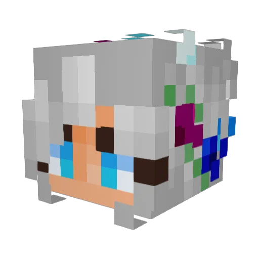 cheteromero Minecraft avatar head, 3D render