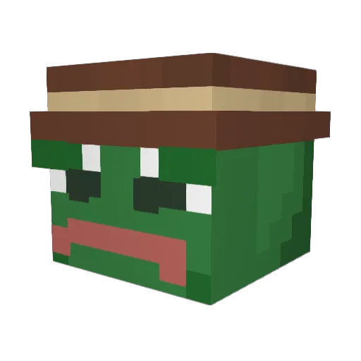 cheupix Minecraft avatar head, 3D render