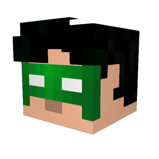 chevaldetr0ie Minecraft avatar head, 3D render
