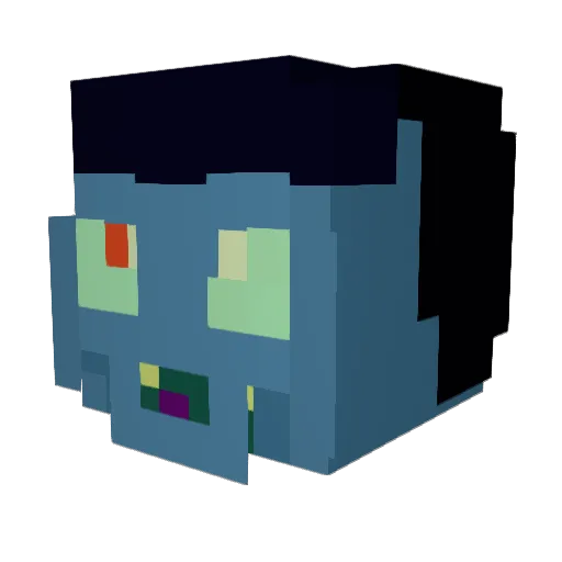 chevelemon Minecraft avatar head, 3D render