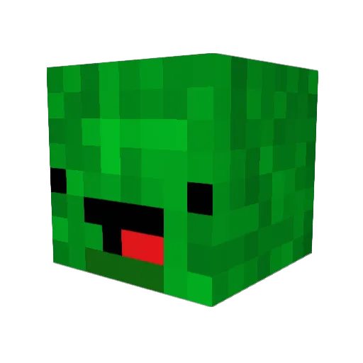 chewan Minecraft avatar head, 3D render