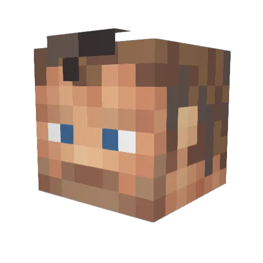 chewblaker Minecraft avatar head, 3D render