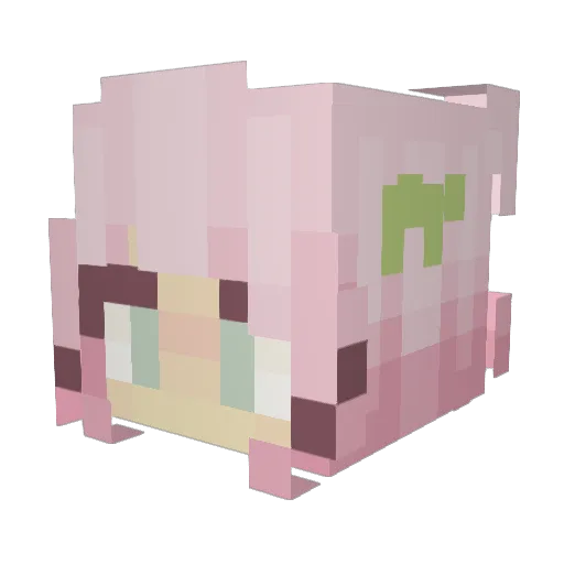 chewtii Minecraft avatar head, 3D render