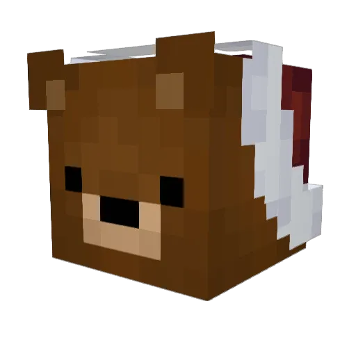 chewwww Minecraft avatar head, 3D render