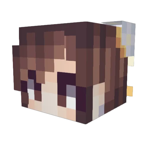 chewyBAE Minecraft avatar head, 3D render