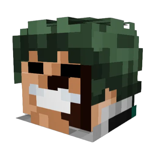 chewyog Minecraft avatar head, 3D render