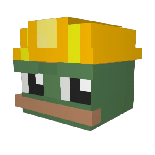 cheyajong Minecraft avatar head, 3D render