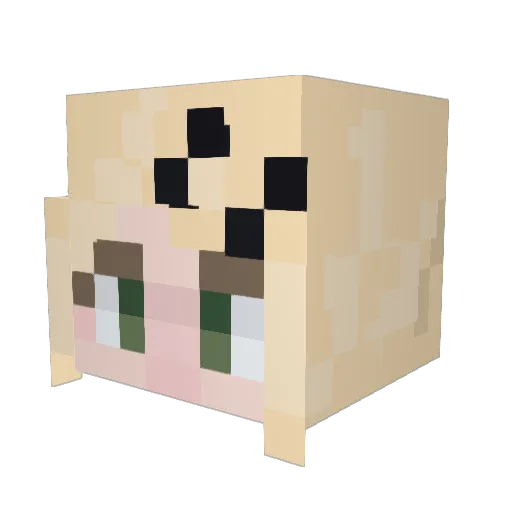 cheyr Minecraft avatar head, 3D render